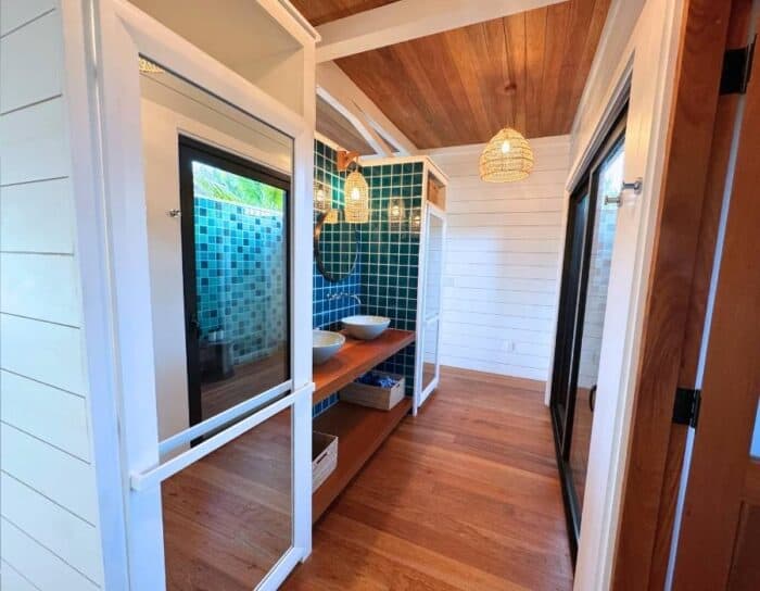 bathroom in private suite at Villa Selena in Belize