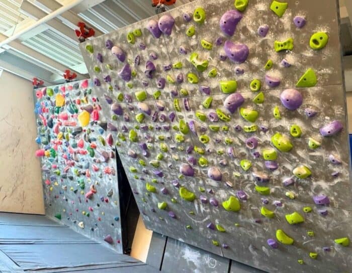 bouldering walls at Cliff Hangers Mooresville, NC