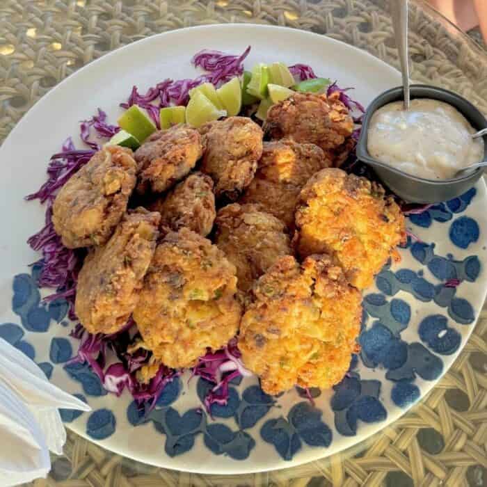 crab cake Villa Selena Belize