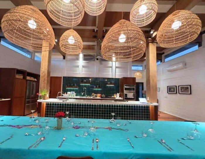 dining at Villa Selena in Belize