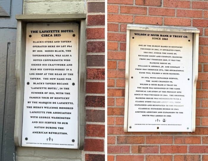 historic signs in Bardstown KY