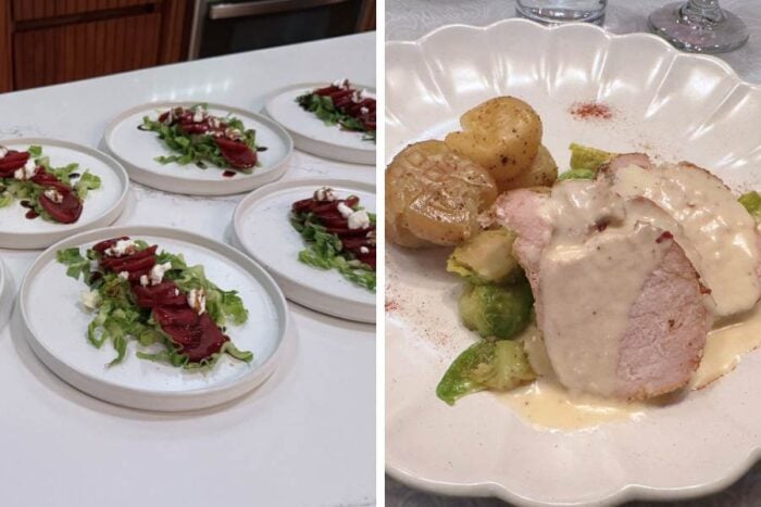 meal at Villa Selena Belize