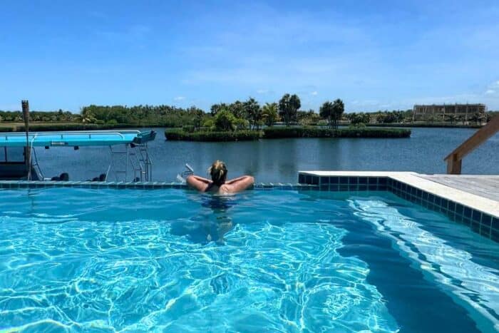 outdoor pool at TradeWinds Villa Selena Belize