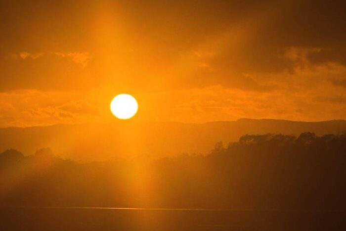 sunset view from Villa Selena Belize
