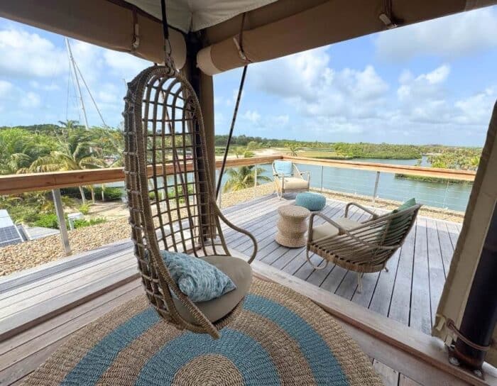 swing at rooftop at Villa Selena by TradeWinds in Belize