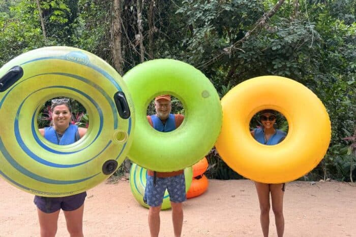 tubing at Maya World in Belize