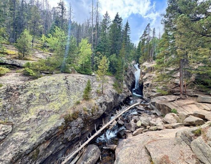 Chasm Falls Rocky Mountain National Park in CO