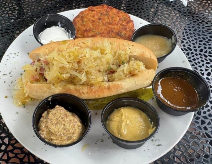 Hungarian wurst at The Hofbräuhaus Restaurant