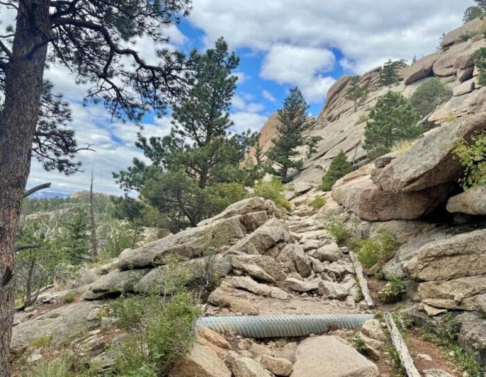 Trail to Gem Lake Rocky Mountain National Park in CO