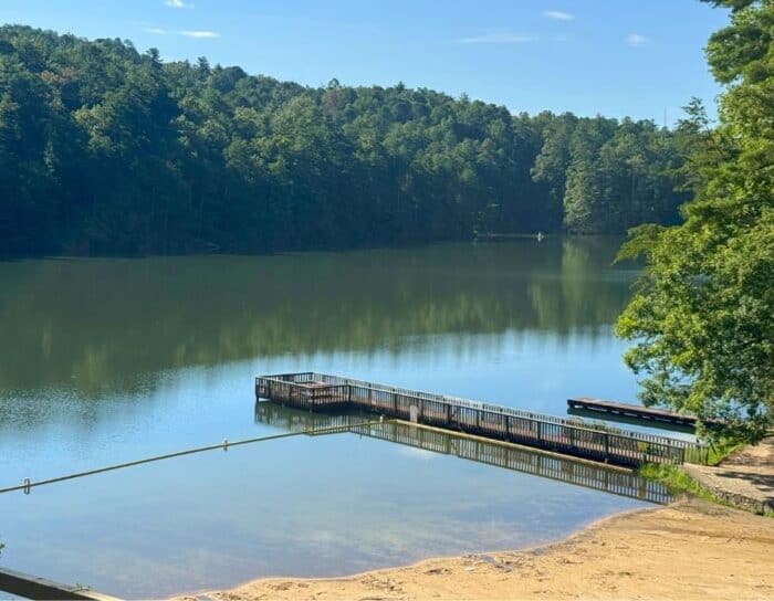 beach at Unicoi State Park and Adventure Lodge