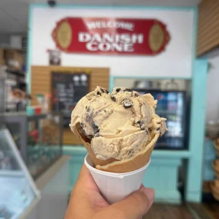 ice cream at Danish Cone Estes Park CO