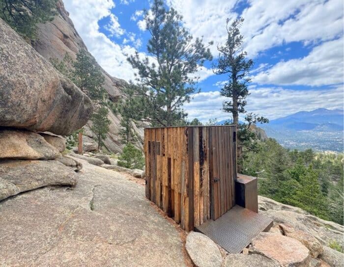 outhouse Gem Lake Rocky Mountain National Park in CO