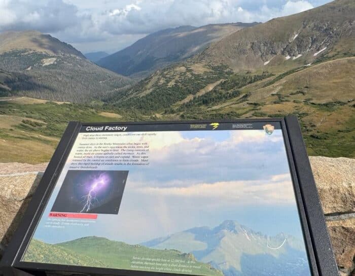 sign at Alpine Visitor Center Rocky Mountain National Park