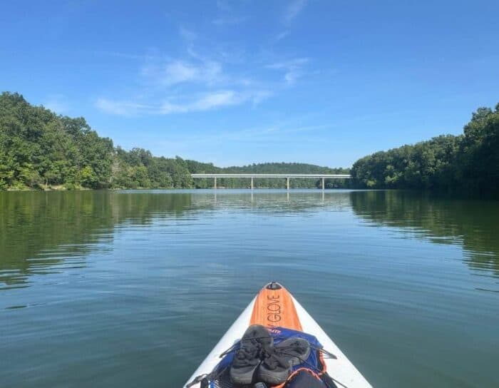 stand up paddleboard at Grayson Lake Kentucky 