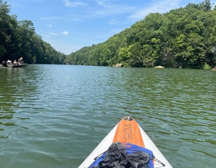  stand up paddleboard at Grayson Lake Kentucky 