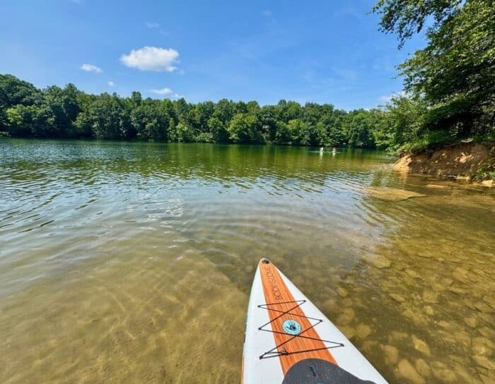 stand up paddleboard at Grayson Lake Kentucky 