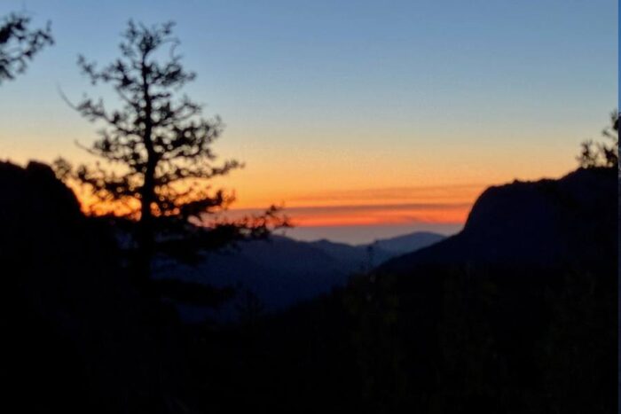 sunrise at Rocky Mountain National Park