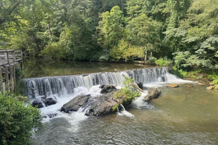 waterfall near Nora Mill Granary Grist Mill