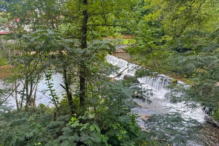 waterfall near Nora Mill Granary Grist Mill
