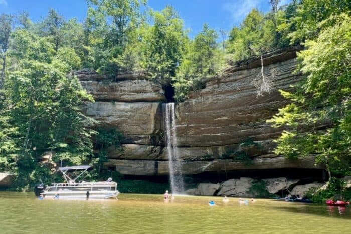waterfall on Grayson Lake KY