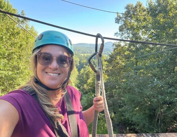 ziplining at Nacoochee Adventures