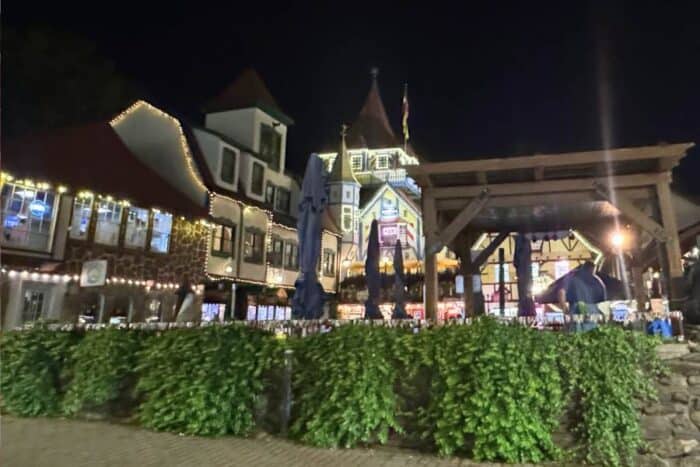 Alpine Helen GA at night