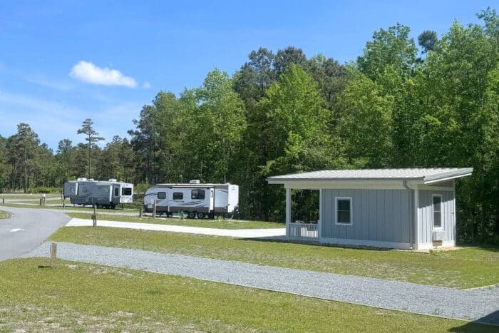 campsites at Hammocks Beach State Park