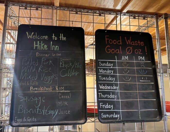 Dining Area at Len Foote Hike Inn in Georgia