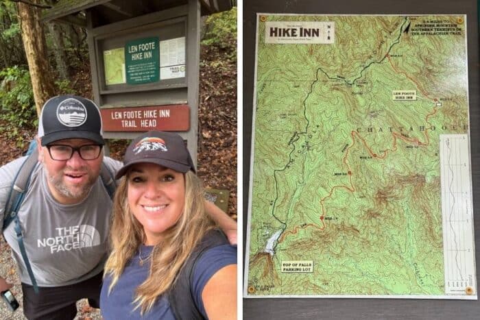 Trail head for Len Foote Hike Inn in Georgia