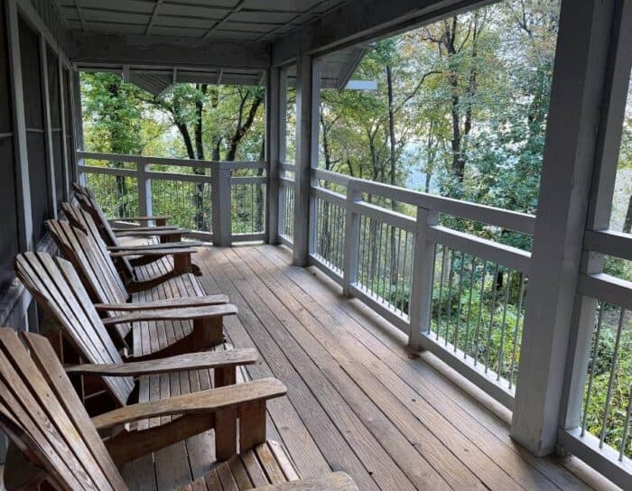chairs at Len Foote Hike Inn
