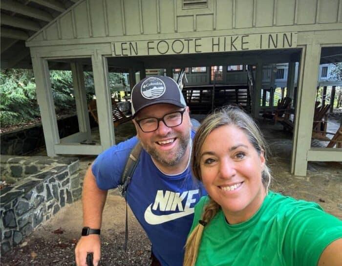 couple at Len Foote Hike Inn