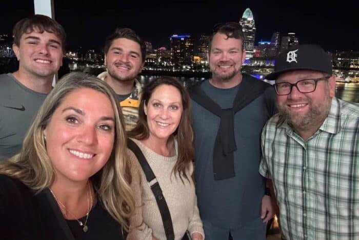friends and family at PAR 3 at Newport on the Levee