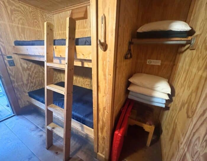 room at Len Foote Hike Inn in Georgia