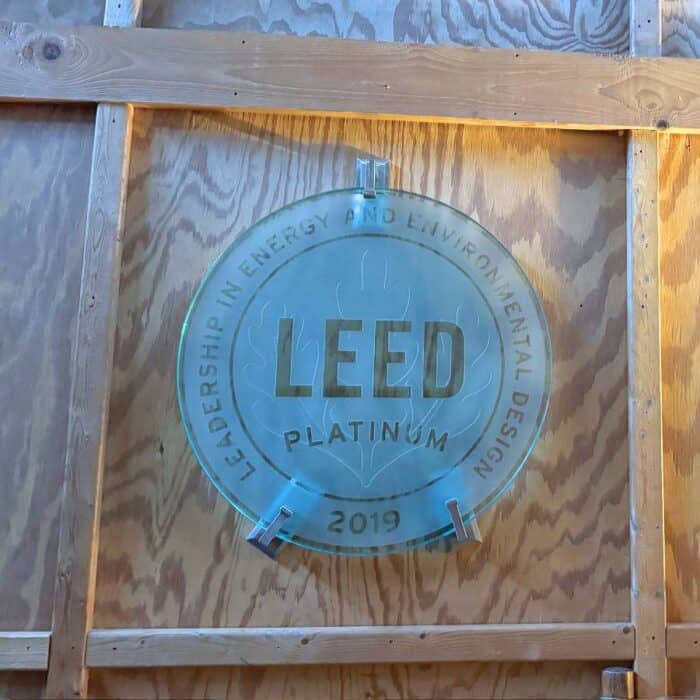 LEED Platinum award at Len Foote Hike Inn
