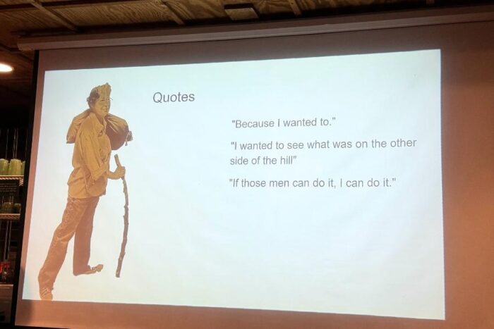 Presentation at Len Foote Hike Inn