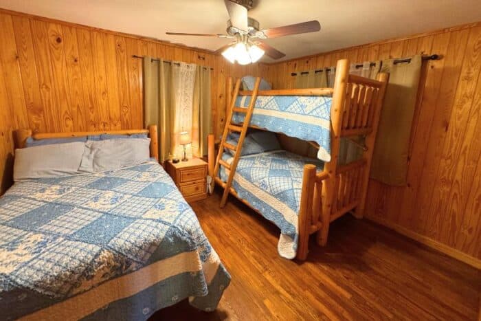 bedroom at Star Falls Cabin at Sheltowee Trace Adventure Resort