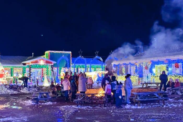 bonfire at The Christmas Ranch in Morrow, Ohio