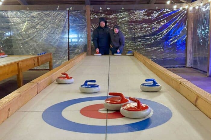 curling at Holidays on the Farm Winton Woods