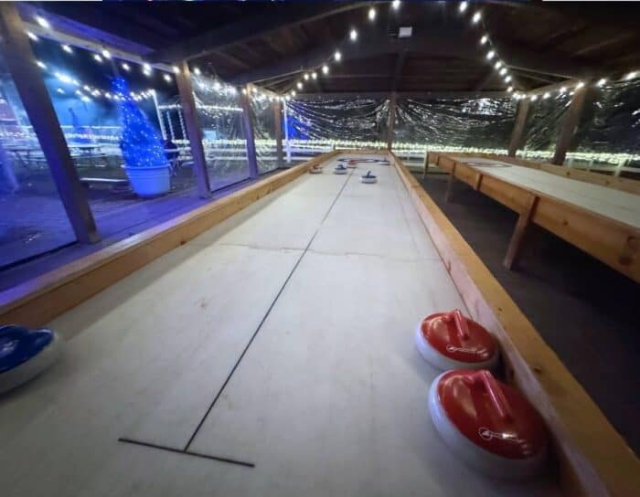 curling at Holidays on the Farm Winton Woods