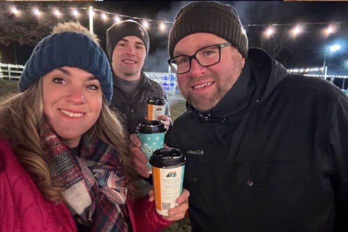 drinks at Holidays on the Farm Winton Woods