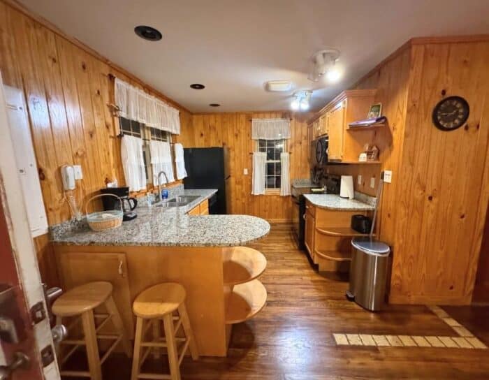 kitchen at Star Falls Cabin at Sheltowee Trace Adventure Resort