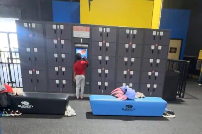 lockers at Slick City Action Park Springdale OH