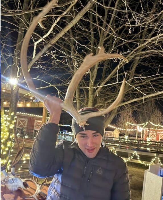 reindeer antlers at Holidays on the Farm Winton Woods