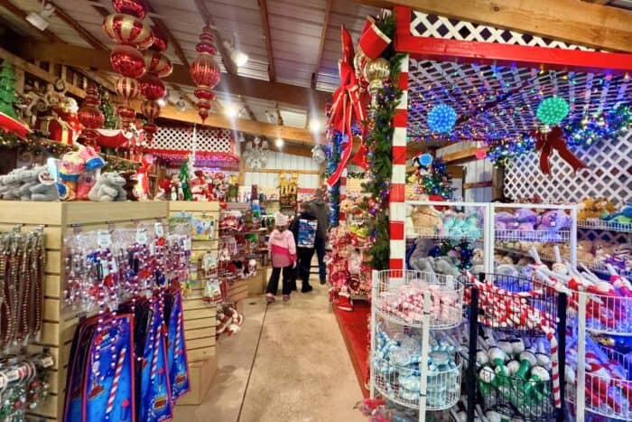 shop at The Christmas Ranch in Morrow, Ohio