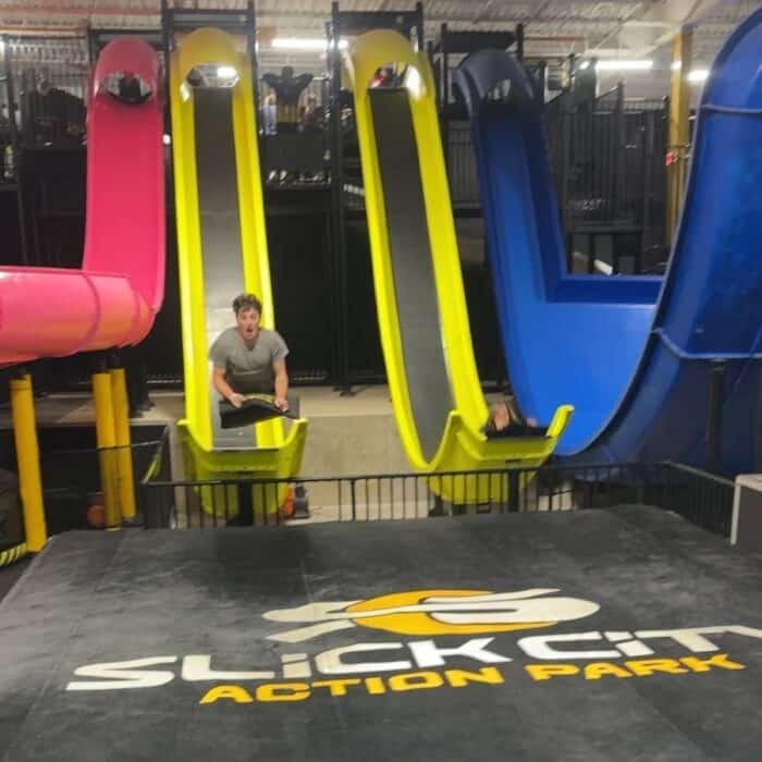 slide at Slick City Action Park Springdale OH
