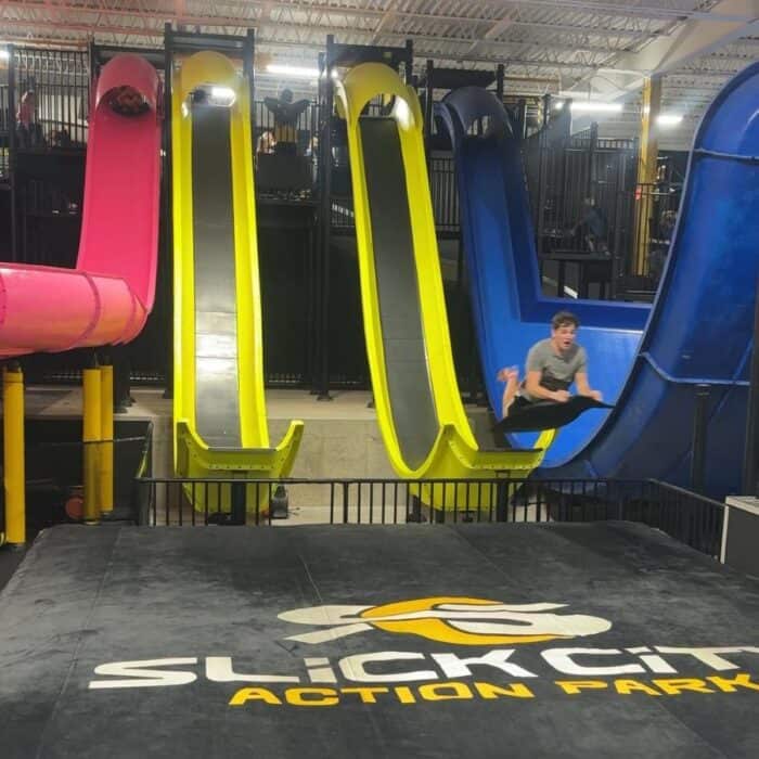 slide at Slick City Action Park Springdale OH