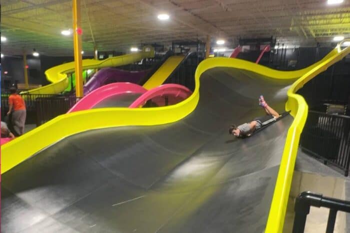 slides at Slick City Action Park Springdale OH