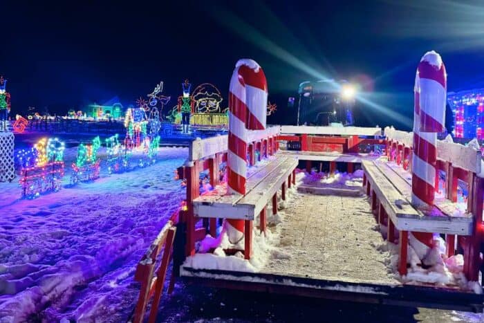 wagon ride at The Christmas Ranch in Morrow, Ohio