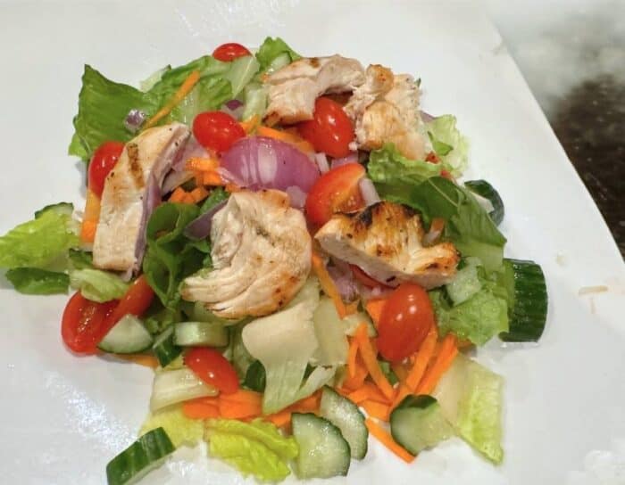 House salad with Chicken at Bunkers Sports Bar at The Resort at Glade Springs