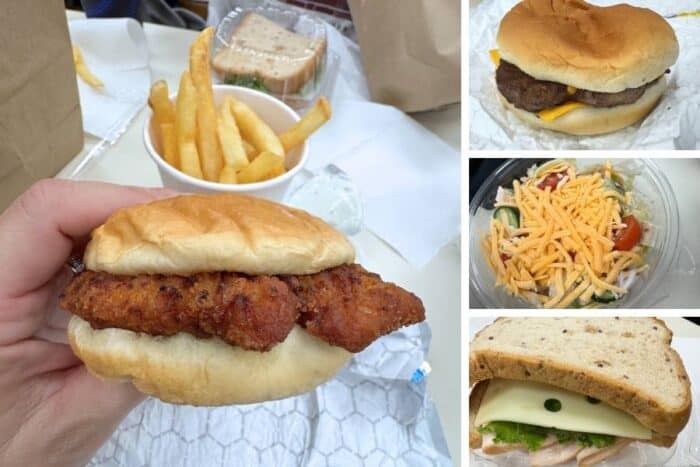 entrees from Mountain Mama's Food Court at Winterplace Ski Resort